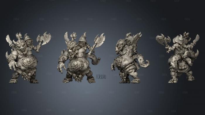 Grum troll of the abyss stl model for CNC