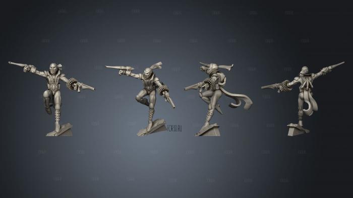 harlequine combat squad alpha 03 stl model for CNC