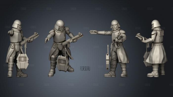 Harsh Weather Gear Trooper Squad NCO stl model for CNC