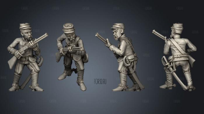 High Noon Miniature Set The Infantry stl model for CNC