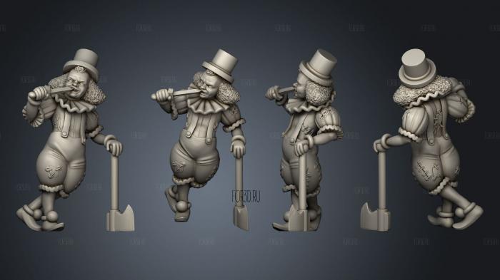 Horror Clown Axe stl model for CNC