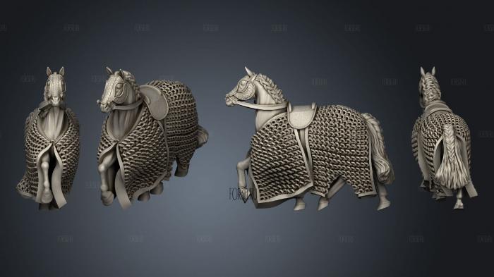 horse chainmail stl model for CNC