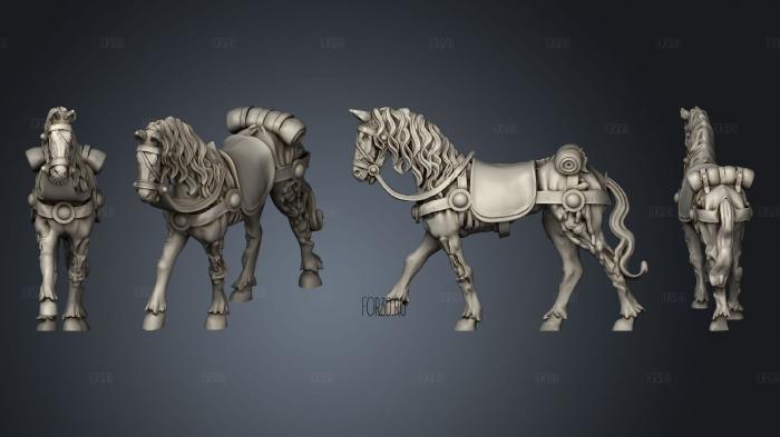 Horse 06 stl model for CNC