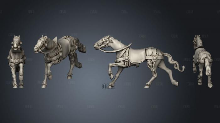 Horse 07 stl model for CNC