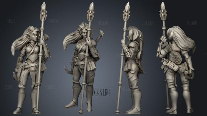 Human Bard 1 3 stl model for CNC