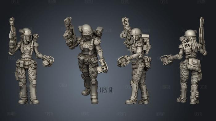 HUMAN COLONIAL MARINE MEDIC MORGAN DALLAS 3d stl модель для ЧПУ