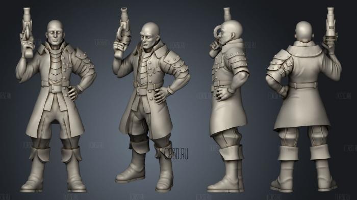 Human Fighter 03 stl model for CNC