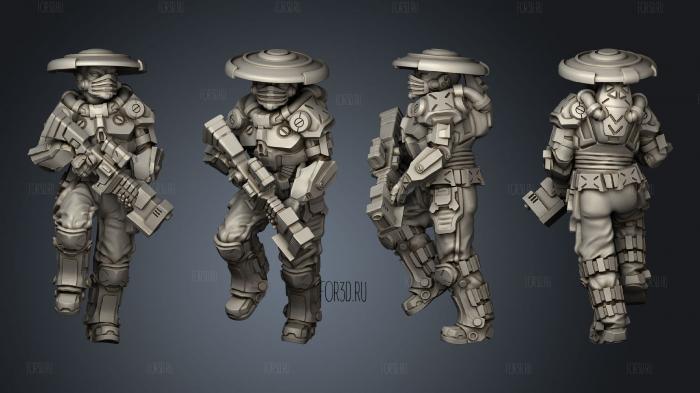 Human mercenary 1 stl model for CNC