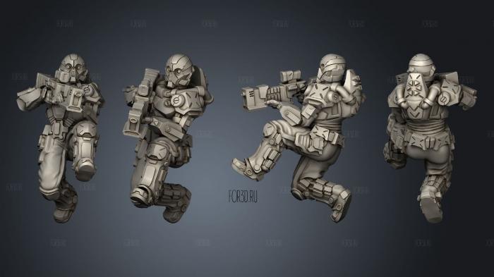 Human mercenary 3 stl model for CNC