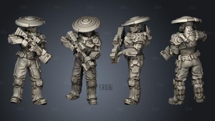 Human mercenary 4 stl model for CNC