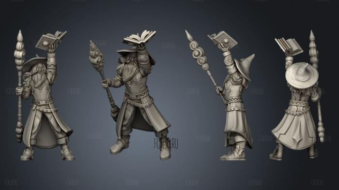 Human Wizard wand book v 3 3d stl модель для ЧПУ