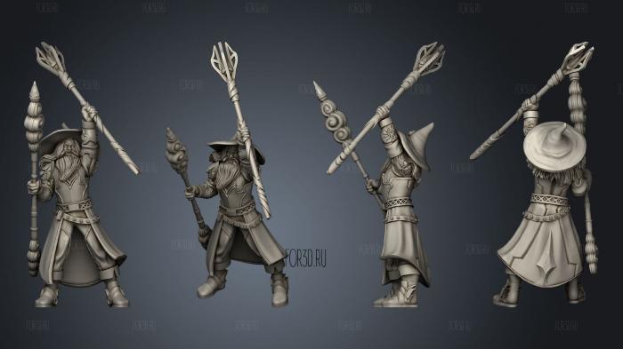 Human Wizard wands v 3 stl model for CNC