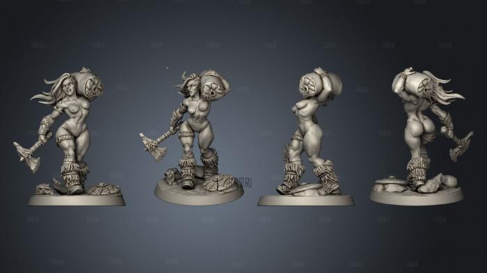 Huntress Lenna Pinup stl model for CNC