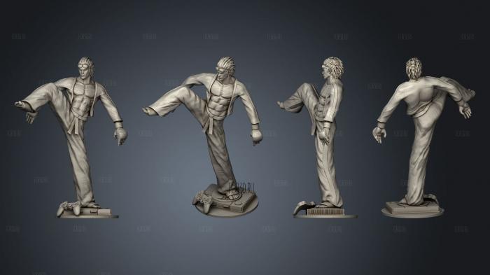 Hwoarang Tekken stl model for CNC