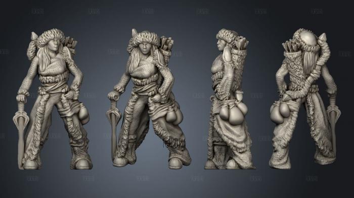 Ice Tribe Female A stl model for CNC