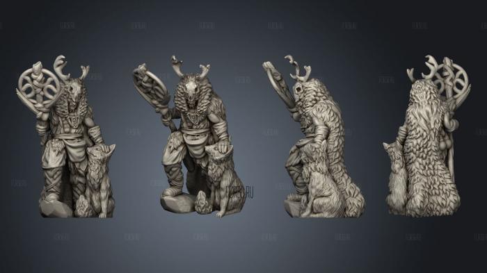 Ice Tribe Shaman stl model for CNC