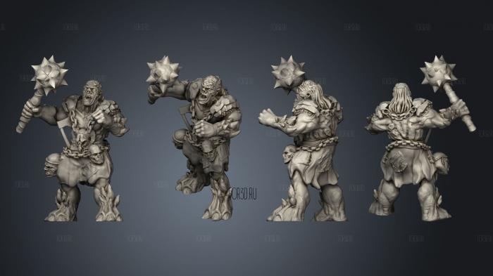 Ice Troll Warriors 2 stl model for CNC