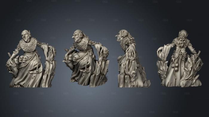 Ice Witch Crone Unbased stl model for CNC