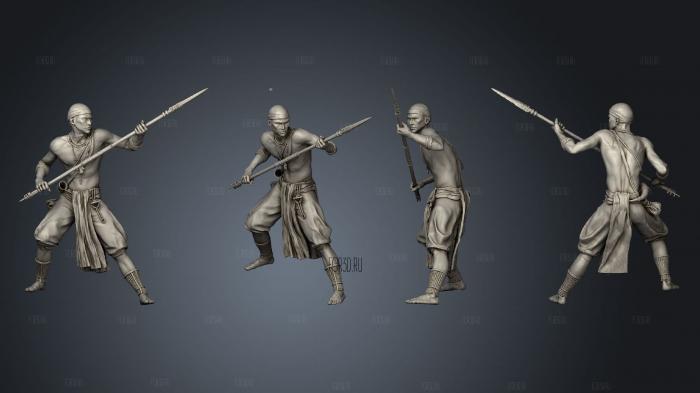 Igorot Warrior Beefed stl model for CNC