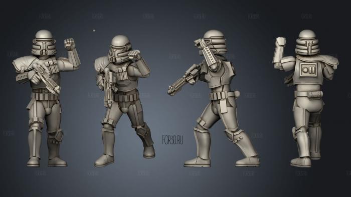 Imperial Trooper Squad 04 stl model for CNC