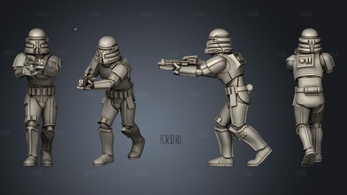 Imperial Trooper Squad stl model for CNC