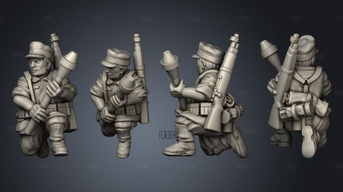 INFANTRY AT PANZERFAUST GER A stl model for CNC