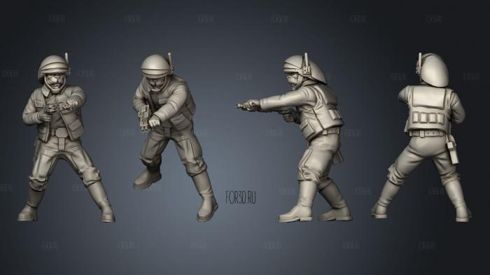 Insurgent navy troopers pose 5 stl model for CNC