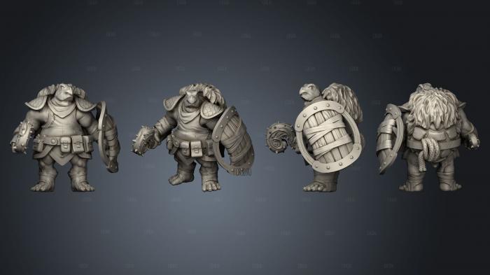 Kestudo Barbarian Pose 1 3 3d stl модель для ЧПУ