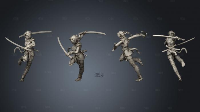 Kunoichi Running 3d stl модель для ЧПУ