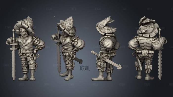 Landsknecht 3d stl модель для ЧПУ