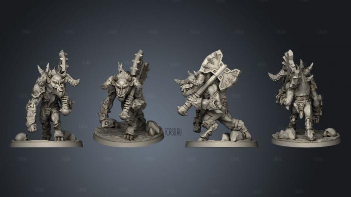 Lesser Demon 4 stl model for CNC