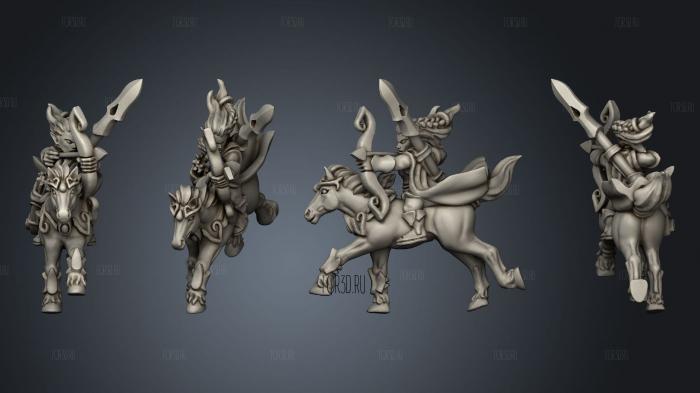 light cavalry individuals rider 3 stl model for CNC