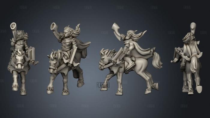 light cavalry musician 1 stl model for CNC