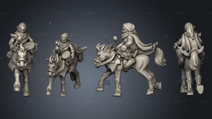 light cavalry musician 2 stl model for CNC