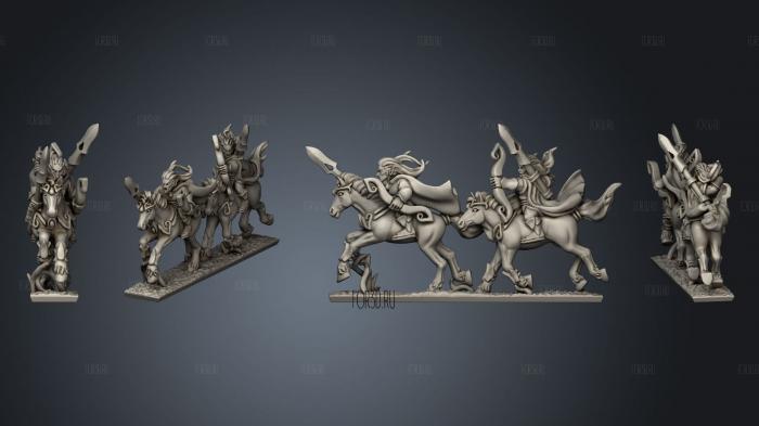 light cavalry riders 1 stl model for CNC