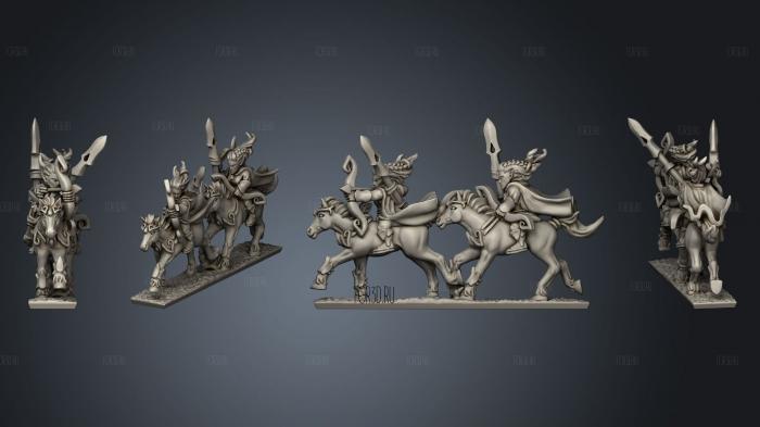 light cavalry riders 2 stl model for CNC