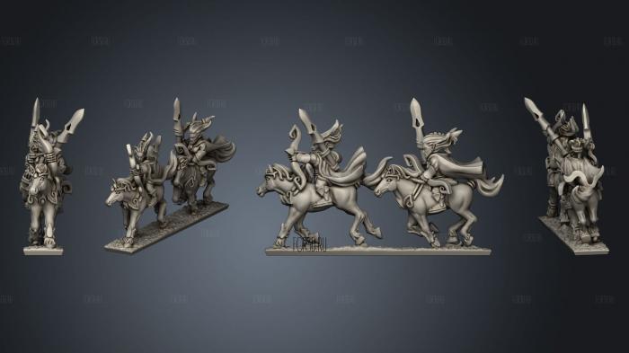 light cavalry riders 3 stl model for CNC