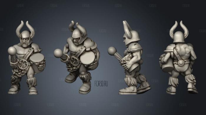 light infantry musician 2 stl model for CNC