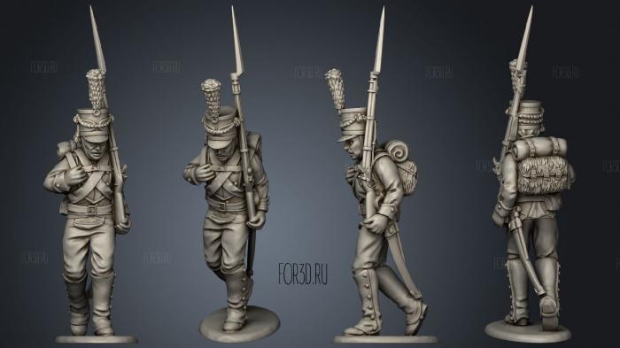 Light Infantry 05 stl model for CNC