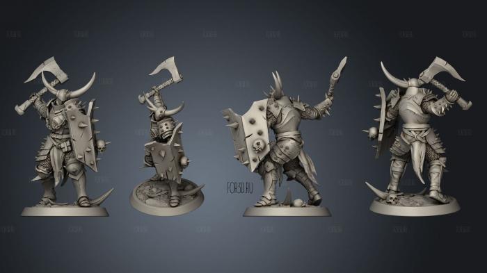 Light Soldier Axe Attack stl model for CNC