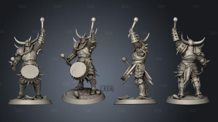 Light Soldier Drummer stl model for CNC