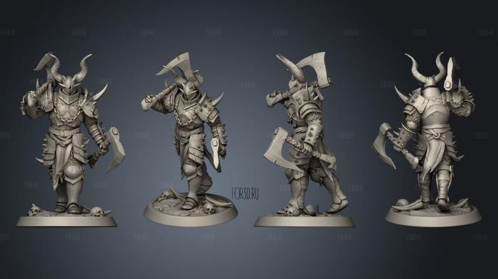 Light Soldier Dual Axe Walk 3d stl модель для ЧПУ