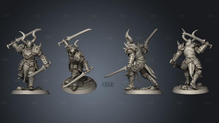 Light Soldier Dual Sword Attack stl model for CNC