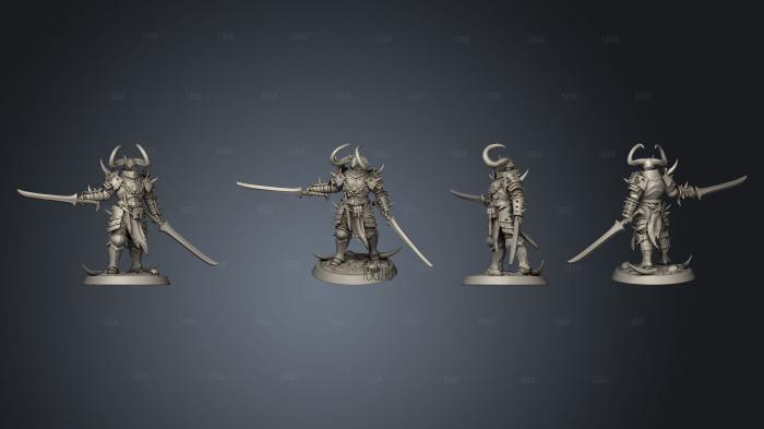 Light Soldier Dual Sword Chief stl model for CNC