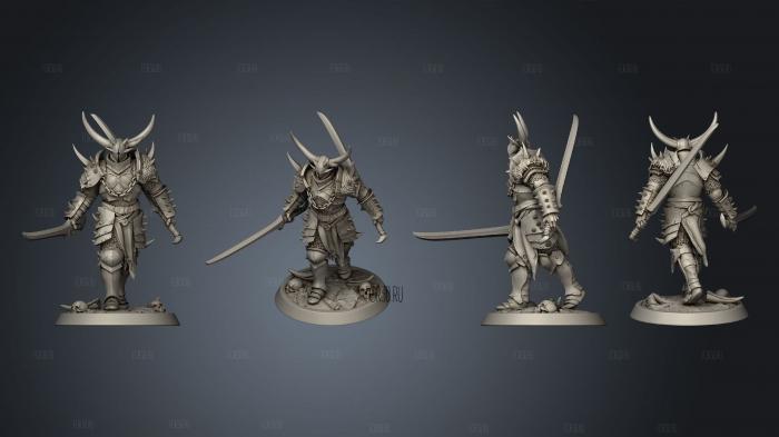 Light Soldier Dual Sword Walk 3d stl модель для ЧПУ