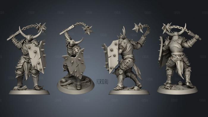 Light Soldier Flail Attack stl model for CNC