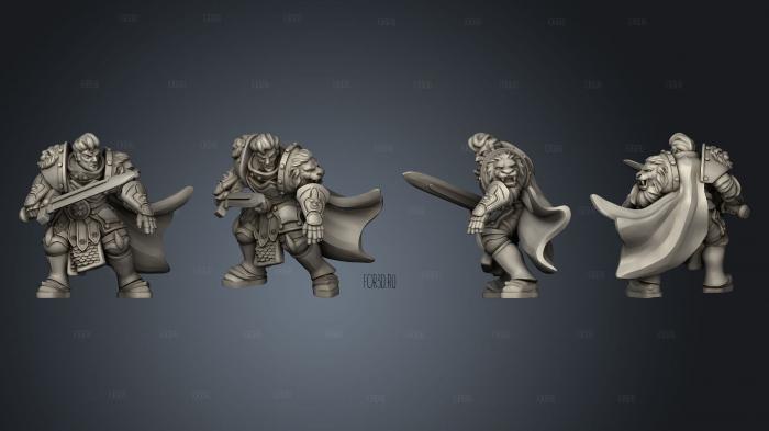Lion Knight stl model for CNC