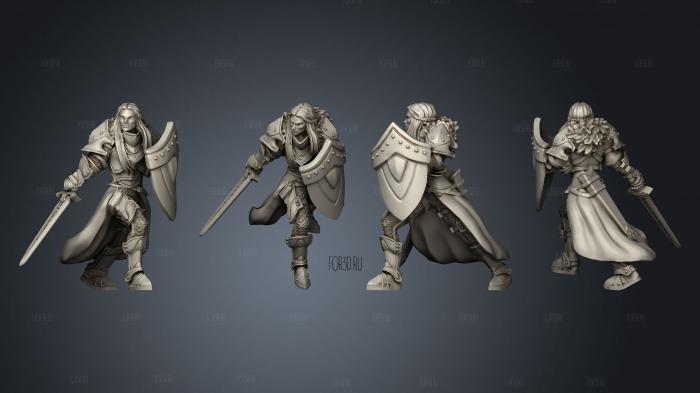 Lion Tower Female Paladin stl model for CNC