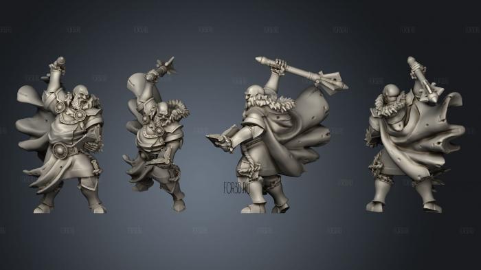 Lion Tower Male Cleric stl model for CNC