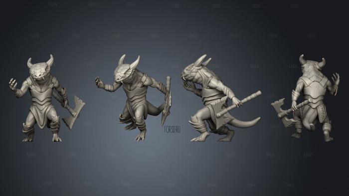 Lizardfolk Challenger stl model for CNC